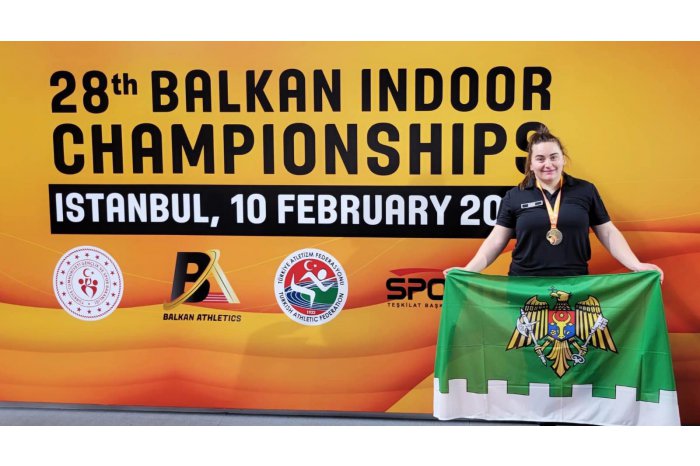 Atleta Dimitriana Bezede s-a clasat pe primul loc la proba de aruncare a greutății la Campionatele Balcanice 