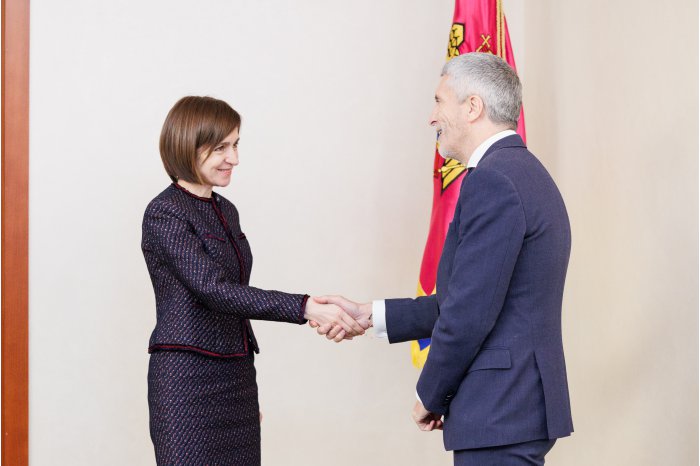 Președintele Maia Sandu s-a întâlnit cu ministrul de interne al Regatului Spaniei, Fernando Grande-Marlaska