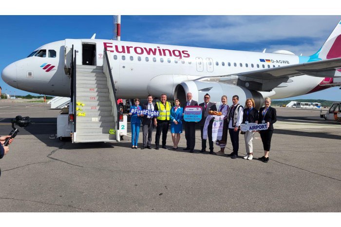 Compania aeriană low-cost Eurowings a început operarea curselor de pe Aeroportul Internațional Chișinău
