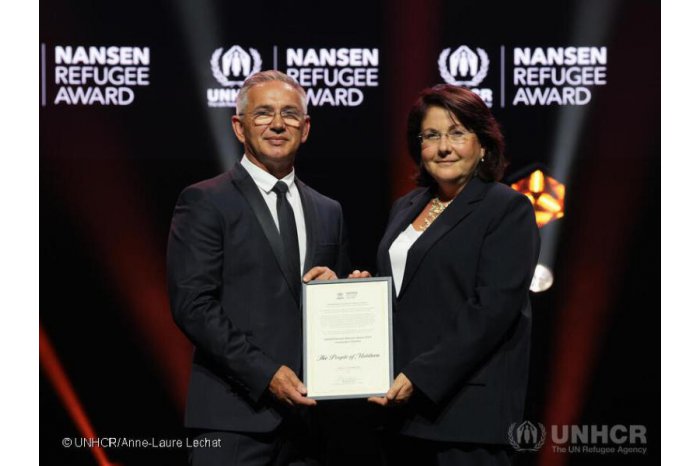 Moldovan head of state congratulates all citizens on Nansen Refugee Award, given by Office of UN High Commissioner for Refugees  