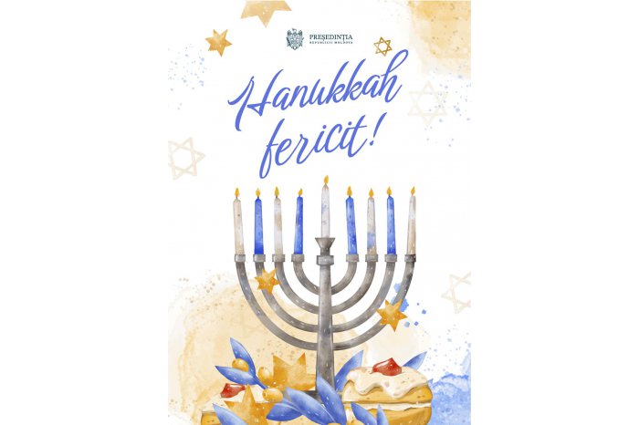 Preşedinta Maia Sandu a felicitat comunitatea evreiască cu ocazia Hanukkah, sărbătoare a luminilor