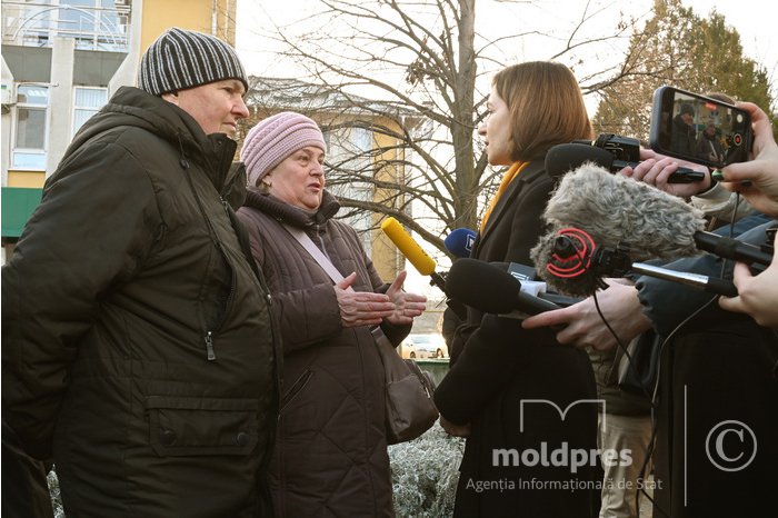 Президент Майя Санду, послание жителям левого бере