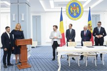 Conferință de presă susținută de ministrul Educației și Cercetării al Republicii Moldova, Dan Perciun, împreună cu Președinta Agenției Naționale pentru Sport din România, Elisabeta Lipă, în urma semnării protocolului între MEC și ANS privind cooperarea în domeniul sportului '